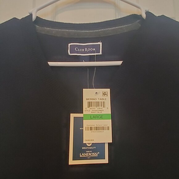 NWT Club Room Men's V Neck Sweater - Size L - Picture 3 of 5